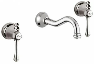 Rubinetteria Giulini Смеситель для умывальника настенный на 3 отверстия без сливного крана Londra 7222