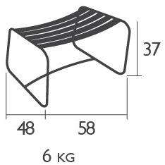 Fermob Подставка для ног из стали прямоугольной формы Surprising 1218 - Вид №5
