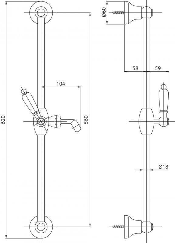 Душевой гарнитур CEZARES LORD-SD-03/24-Bi - Вид №1