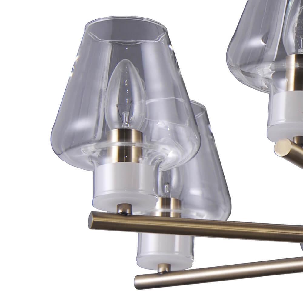 Потолочная люстра Lumien Hall Горейн 33075.01.37.08 LUMIEN HALL ДИЗАЙНЕРСКИЕ, ГОРЕЙН 00-3888665 Бронза;прозрачный  - Вид №1