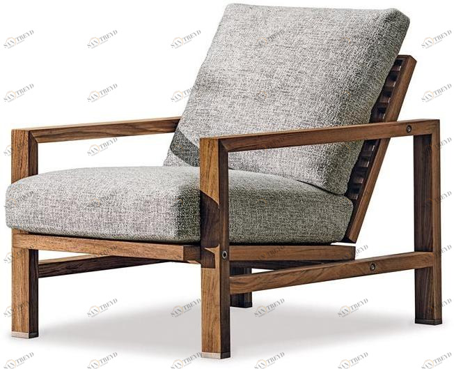 Minotti Садовое кресло из тика с подлокотниками Quadrado sun-id-1493836