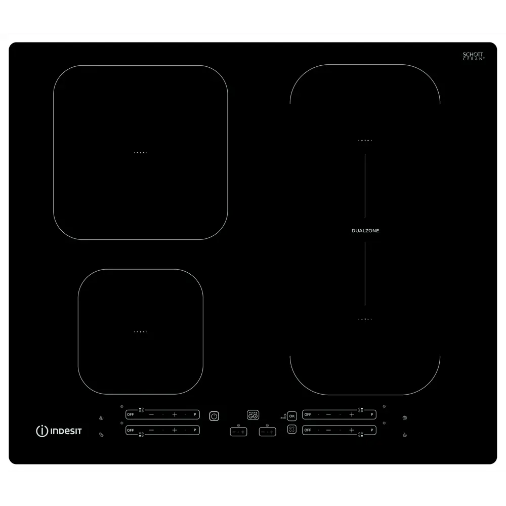 Варочная панель индукционная Indesit IB 65B60 NE 4 конфорки 59x51 см цвет чёрный 82597940 STLM-2042994  - Вид №13