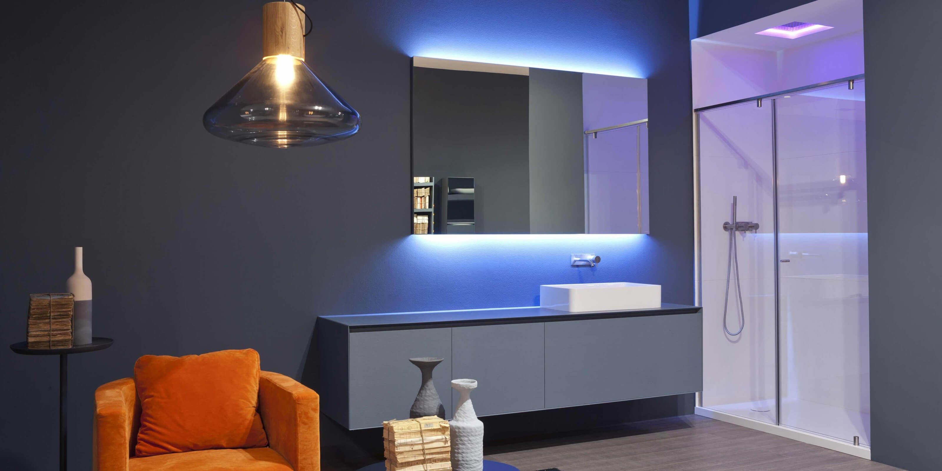 Модульная хрустальная душевая кабина с поворотной дверью Antoniolupi BILICO ARCH-00143850 - Вид №1