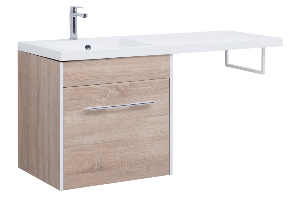 Тумба с раковиной Aquanet Августа 120 L дуб сонома 0021002700239565 - Вид №4