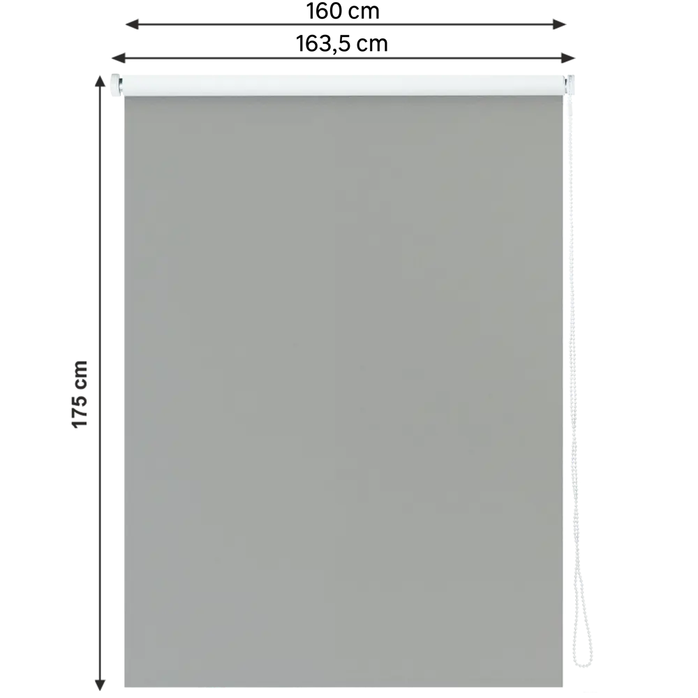 Штора рулонная блэкаут Inspire Santos 160x175 см серая Granit 3 STLM-2006410 - Вид №1