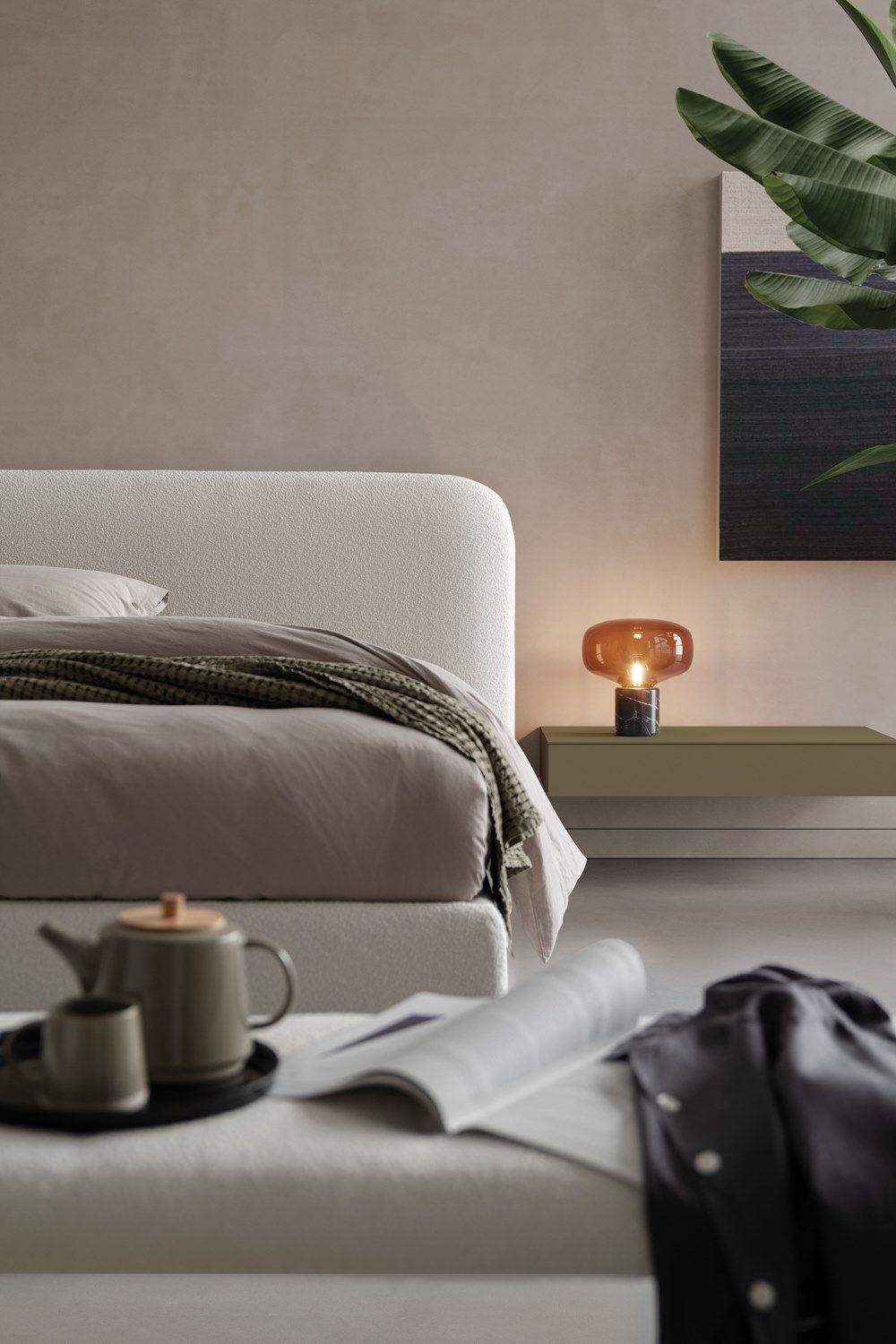 Двуспальная кровать из ткани с мягким изголовьем Dall'Agnese HARI ARCH-00113277 - Вид №1