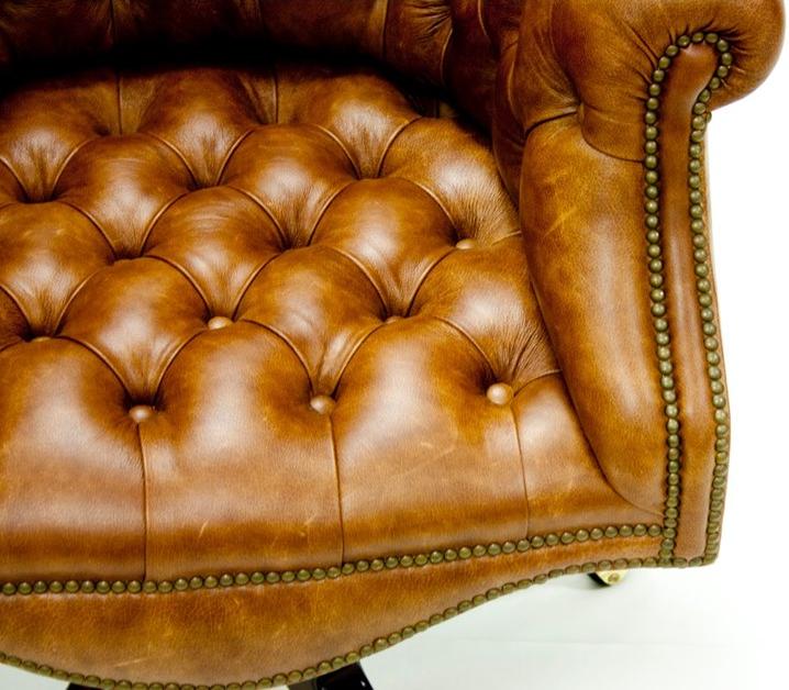 CREARTE COLLECTIONS Кожаное кресло руководителя, регулируемое по высоте, с 5 спицами и подлокотниками  114  - Вид №3