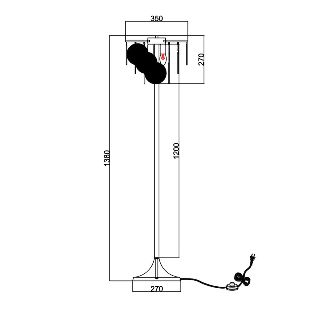 Торшер Estares Telia цвет бронза STLM-2042879 - Вид №7