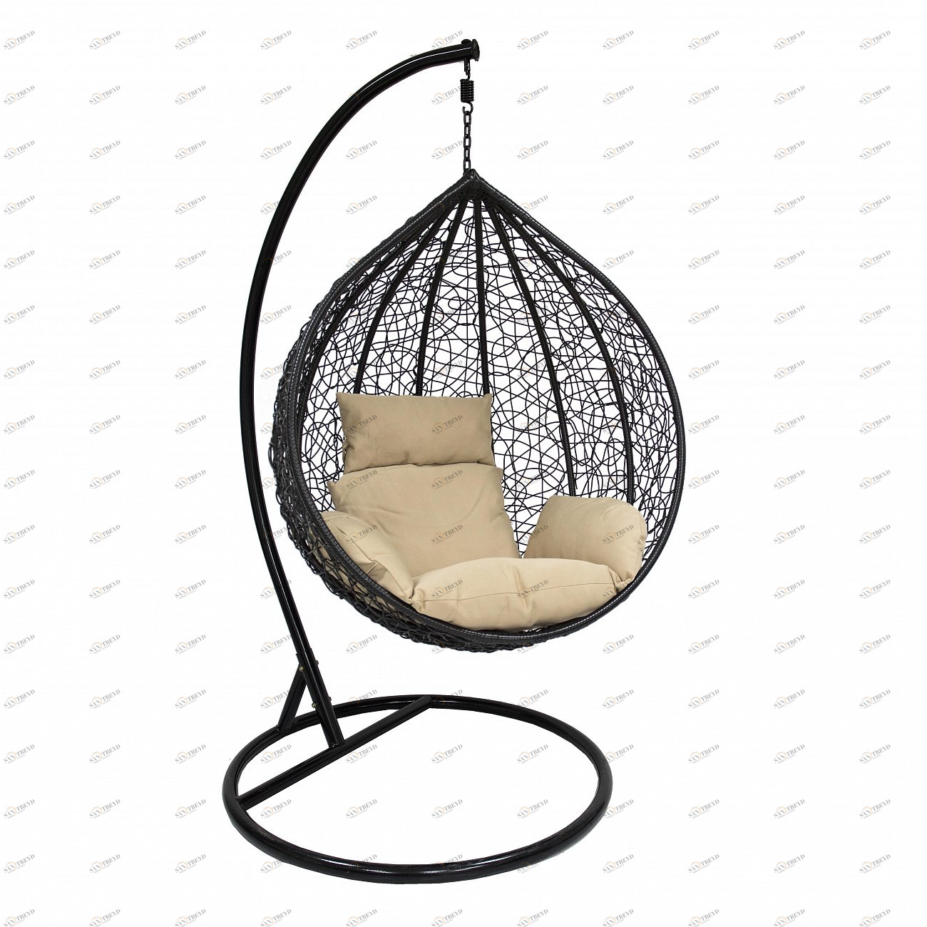 Подвесное кресло черное Leset Altar IMPEX  00-3885760 Бежевый;черный 