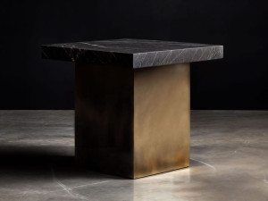 Квадратный мраморный журнальный столик