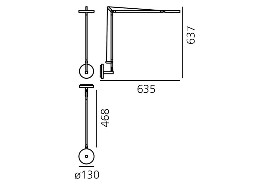 Алюминиевый светодиодный настенный светильник с гибким кронштейном Artemide ARCH-00076315 - Вид №4