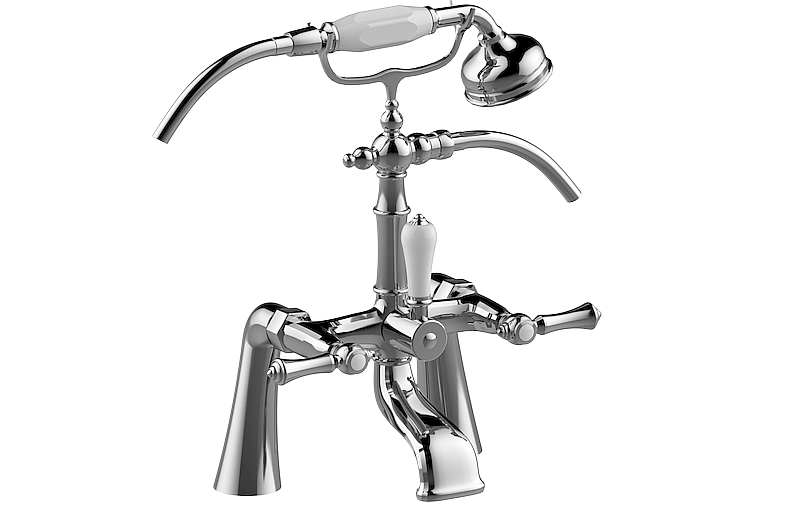 E-3890-LM15 Deck-mounted bathtub mixer with hand shower set (ceramic handle) GRAFF Adley