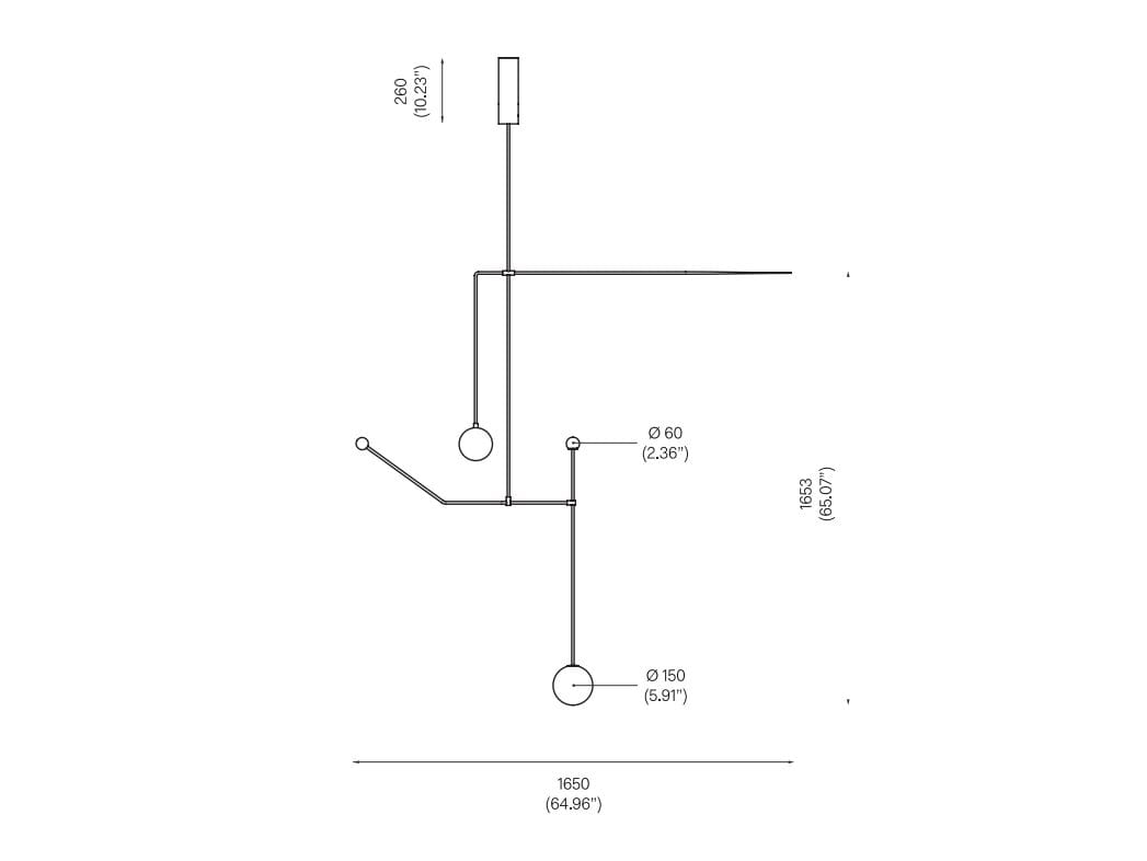 Латунный светодиодный подвесной светильник ручной работы Michael Anastassiades Mobile Chandeliers ARCH-00059186 - Вид №4