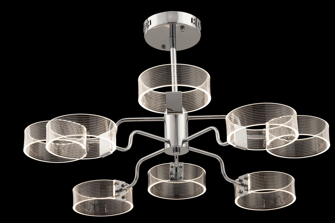 Светильник потолочный на 8 ламп хром Eva FR6039CL-L64CH FREYA LED 00-3957034 Прозрачный;хром  - Вид №1