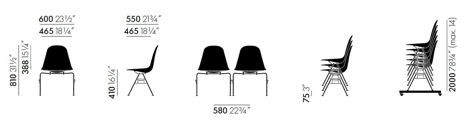 Штабелируемый стул для конференций из полипропилена VITRA Eames Plastic Chair ARCH-00122808 - Вид №9