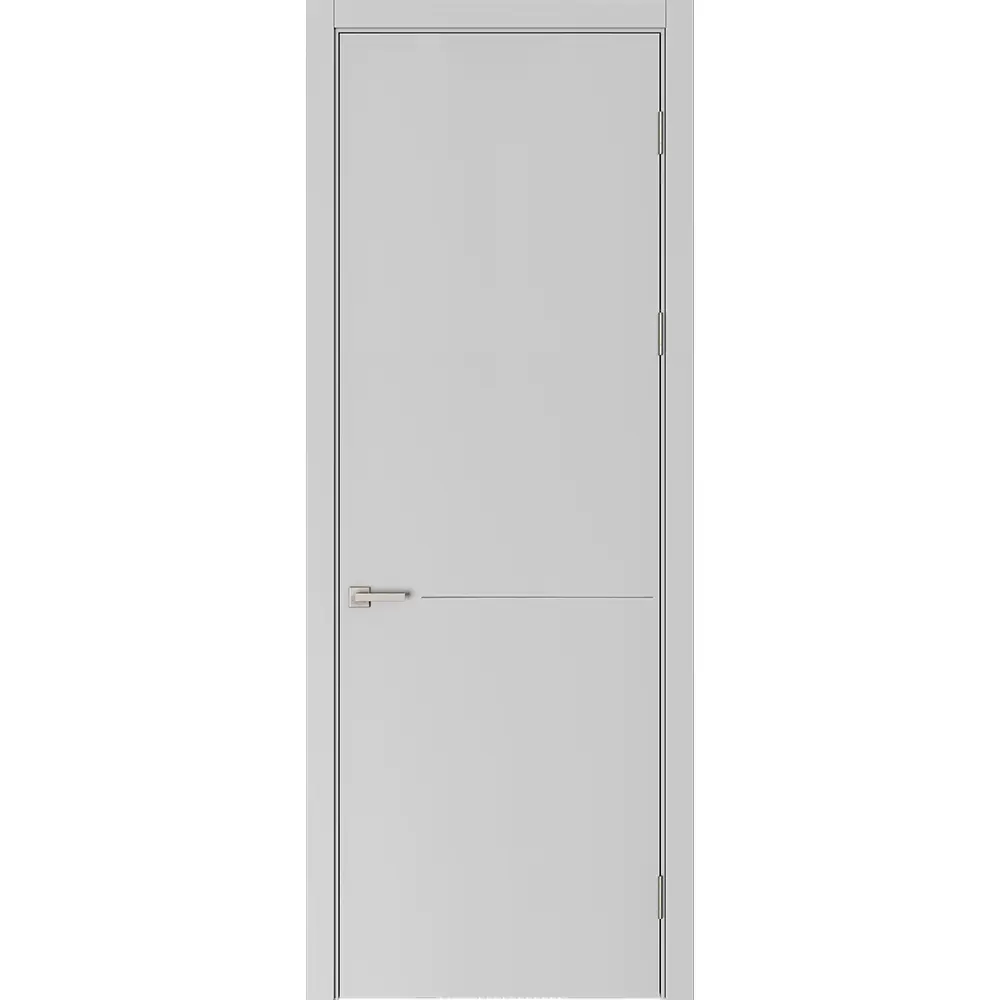 Дверь межкомнатная глухая Николь 80x230 см эмаль цвет серый с замком и без петель 89464725 STLM-2064978 BELWOODDOORS 