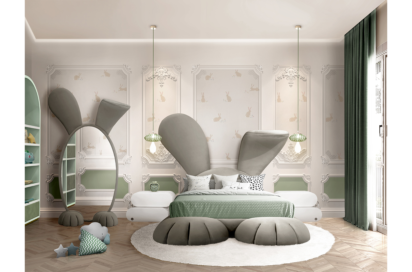 CIST384 Зеркала для детской Кролик Circu  - Вид №7