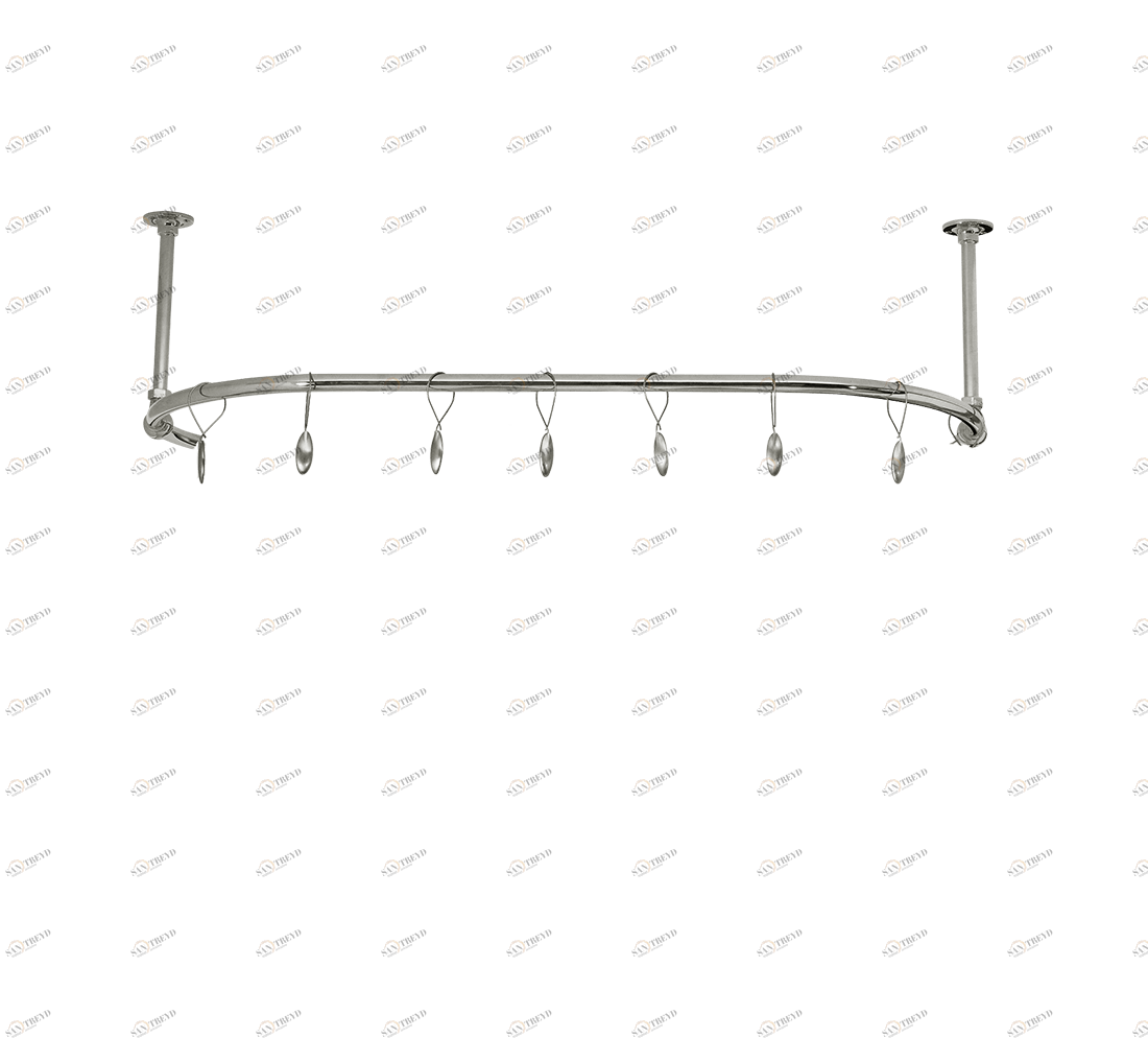 Gentry Home Карниз для штор для душа Shower curtain rail Никель GH101355 