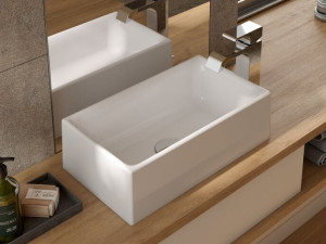 Прямоугольная керамическая столешница для мытья рук