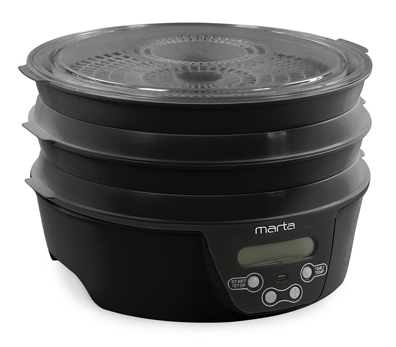 9934667 Сушилка для овощей и фруктов MARTA MT-FD1888A черный STDN-0151120 - Вид №3