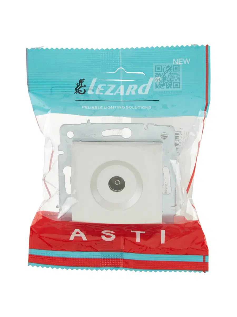 ASTI Розетка ТВ оконечная жемчужно-белый перламутр механизм LEZARD 7081-3088-130