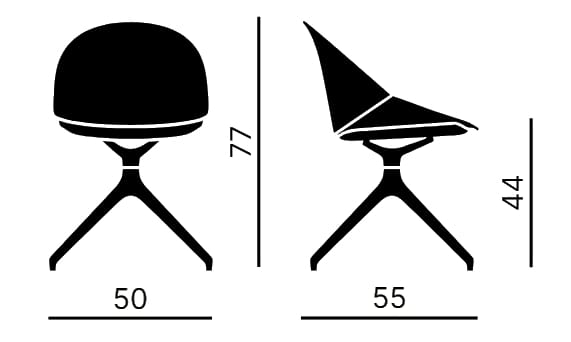Тканевый поворотный стул Kastel Kross ARCH-00100169 - Вид №2