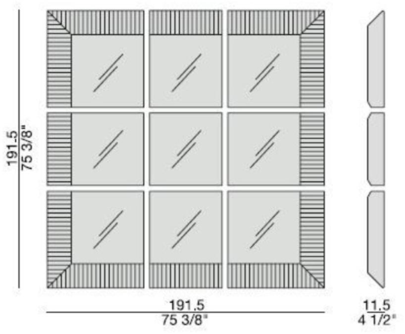Porada Зеркало в деревянной раме Iron sun-id-1399382 - Вид №1