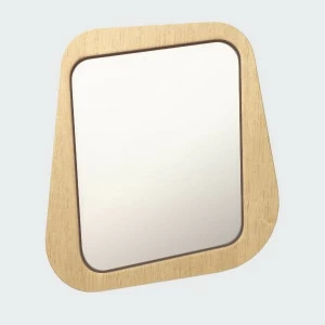 Зеркало настенное малое коричневое Woodi WOODI ДИЗАЙНЕРСКИЕ 00-3966357 Бежевый;коричневый