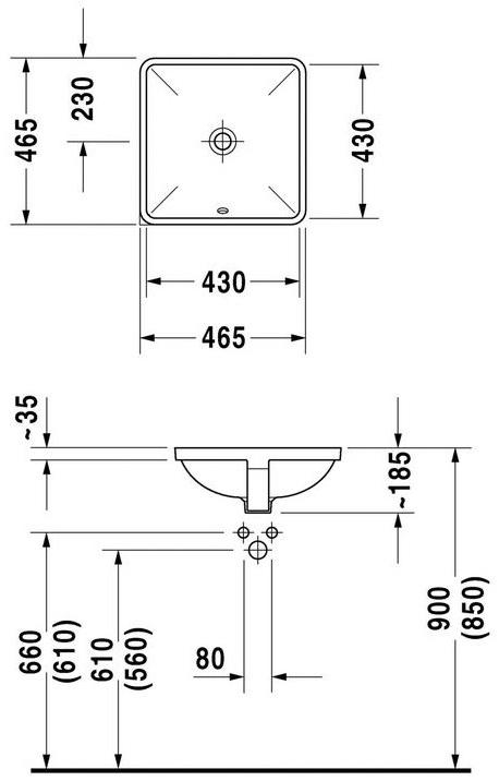 030543 Встроенная раковина под столешницу овальная Duravit Starck 3 - Вид №1