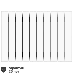 Радиатор секционный Rifar Supremo 500/90 10 секций боковое подключение биметалл белый 82392035 STLM-2089629