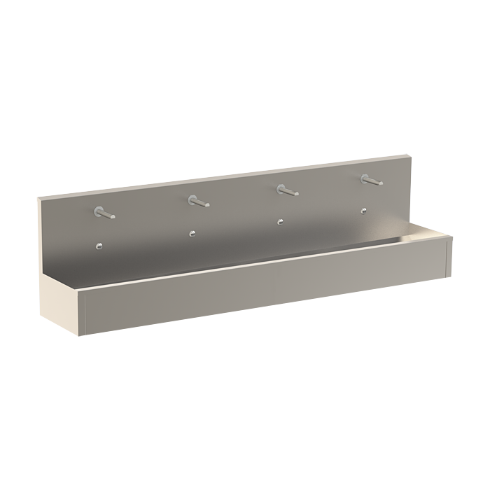 93821 Нержавеющий подвесной желоб с интегрированной электроникой (4 шт.), длина 2500 мм, 24 В пост. SANELA 