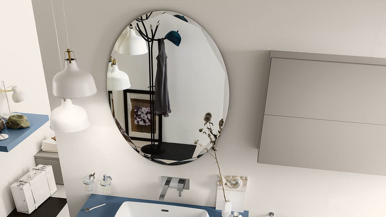 Овальное настенное зеркало для ванной комнаты INDA® TRASIMENO ARCH-00088432 - Вид №4