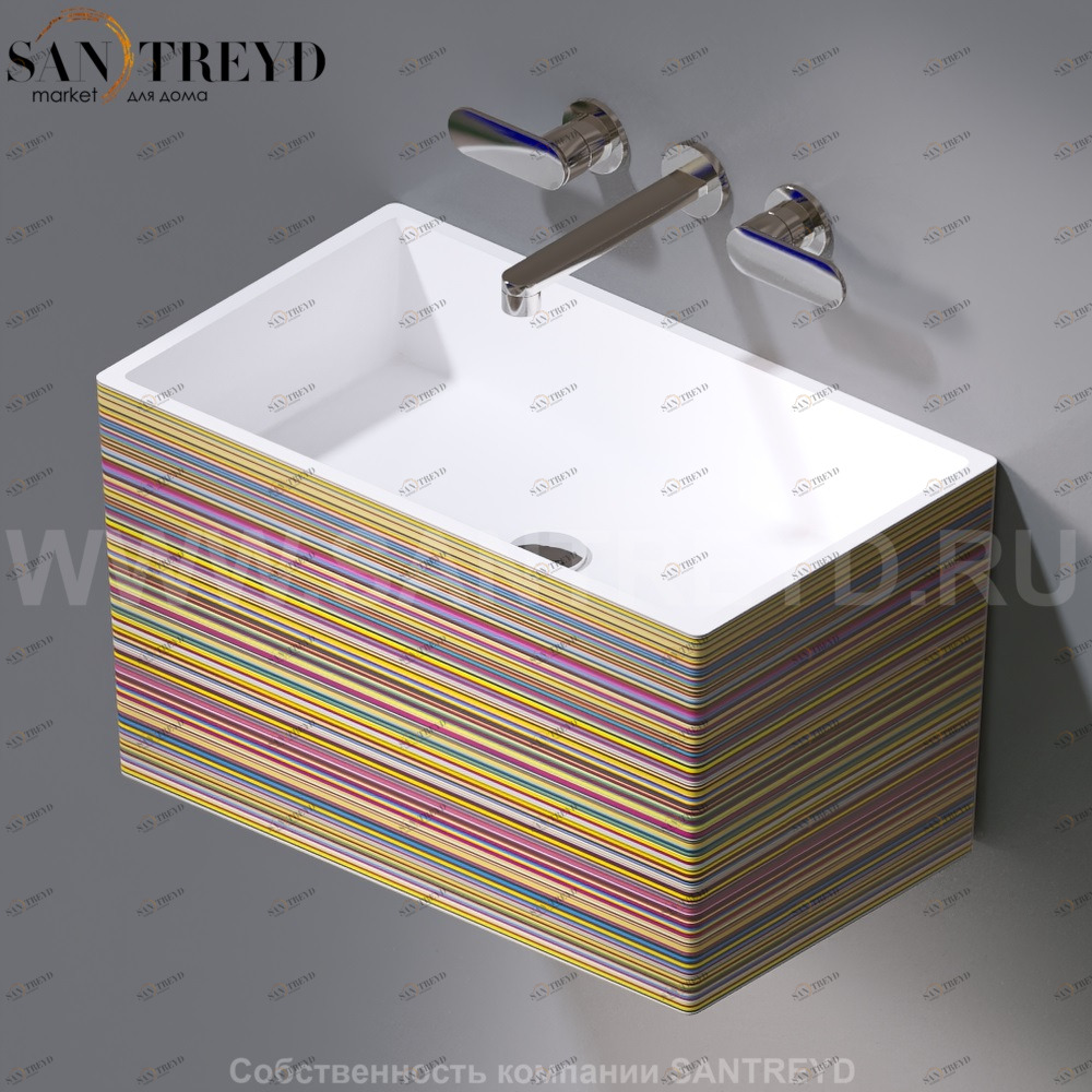 L111.430 Подвесная раковина настенная овальная A. e T. Italia TOWER белая AeT ITALIA