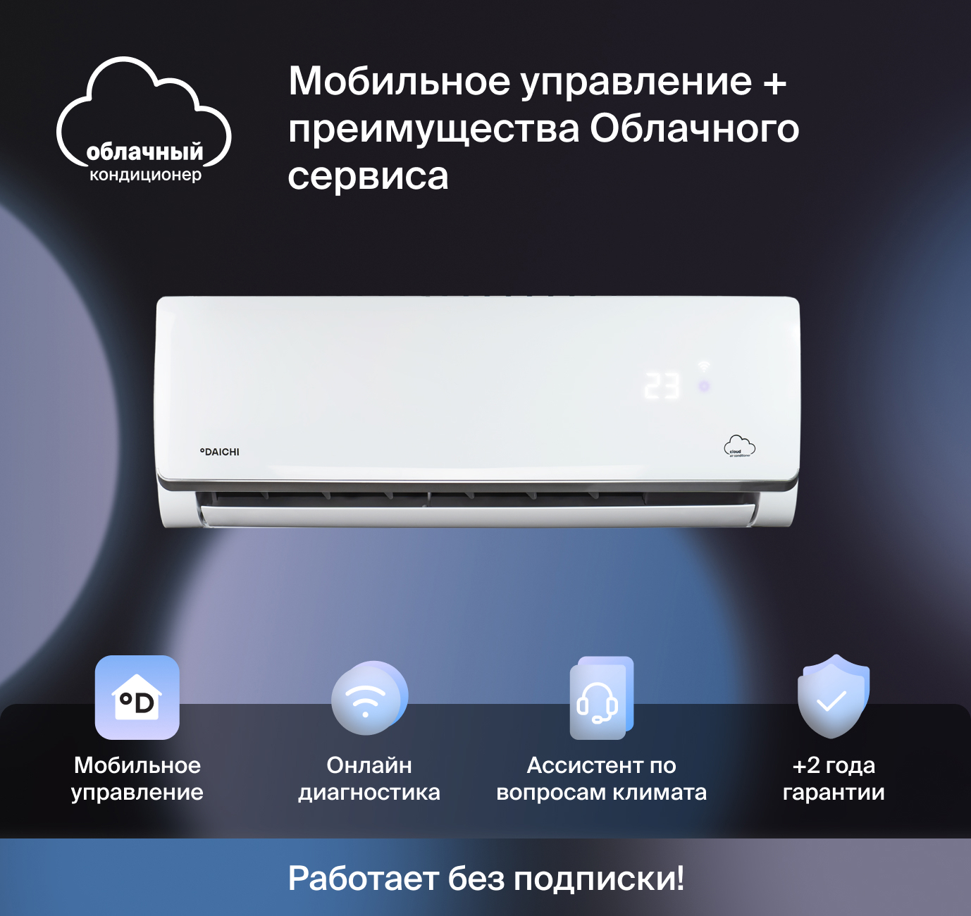 90492917 Сплит-система облачная Alpha A20AVQ2/A20FV2_UNL 7K BTU охлаждение/обогрев STLM-0250821 DAICHI