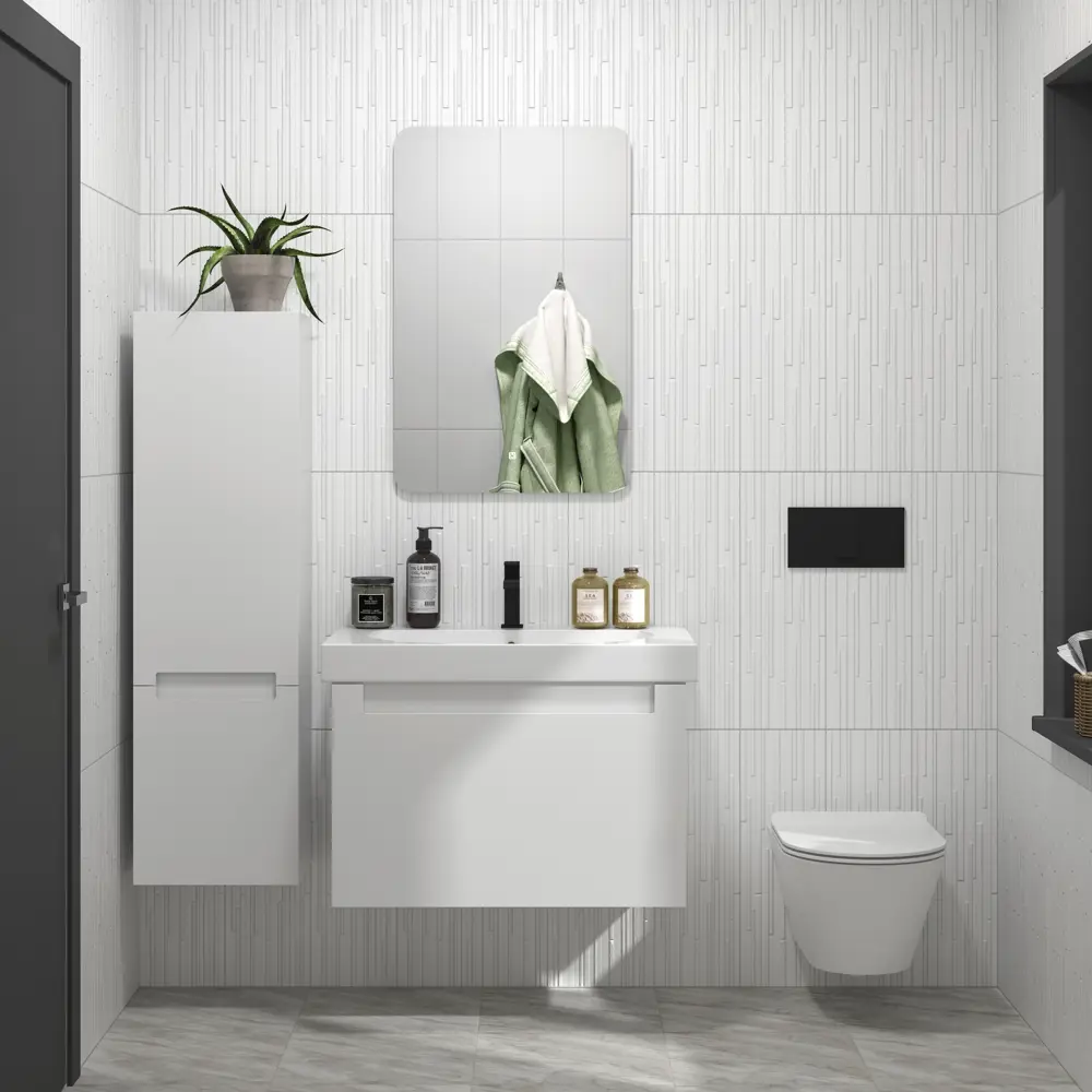 Плитка настенная Kerama Marazzi Сигма 20x60 см 1.2 м² матовая цвет белый геометрия 87653865 STLM-2128791 - Вид №4