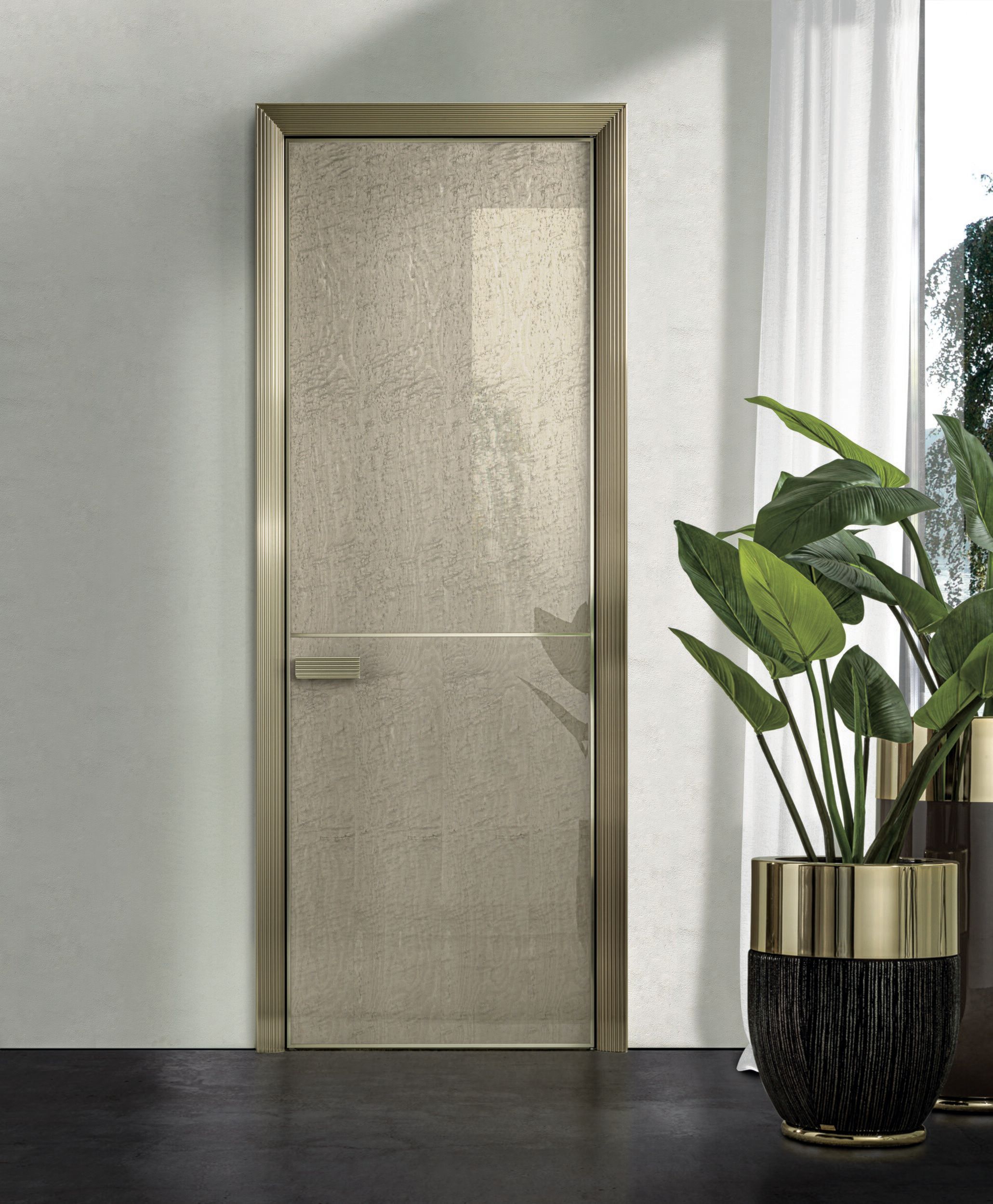 Распашная дверь из закаленного стекла Longhi Aluminiun Chic-Doors ARCH-00142904 - Вид №6