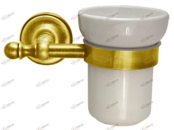 Стакан для щеток MIGLIORE Mirella ML.MRL-M060.DO - золото 