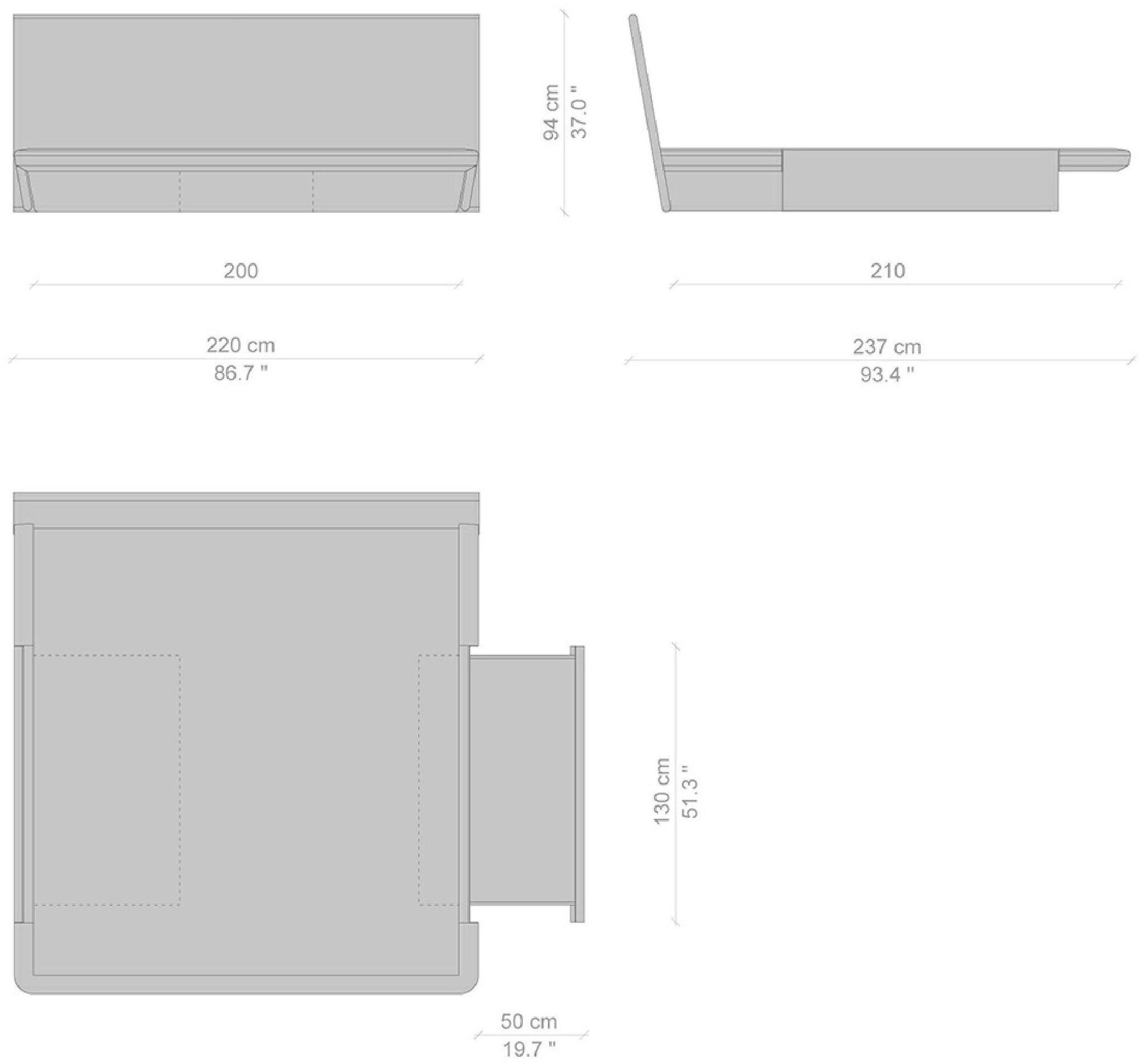 Cassina Кровать с изголовьем из ясеня  L42  - Вид №21