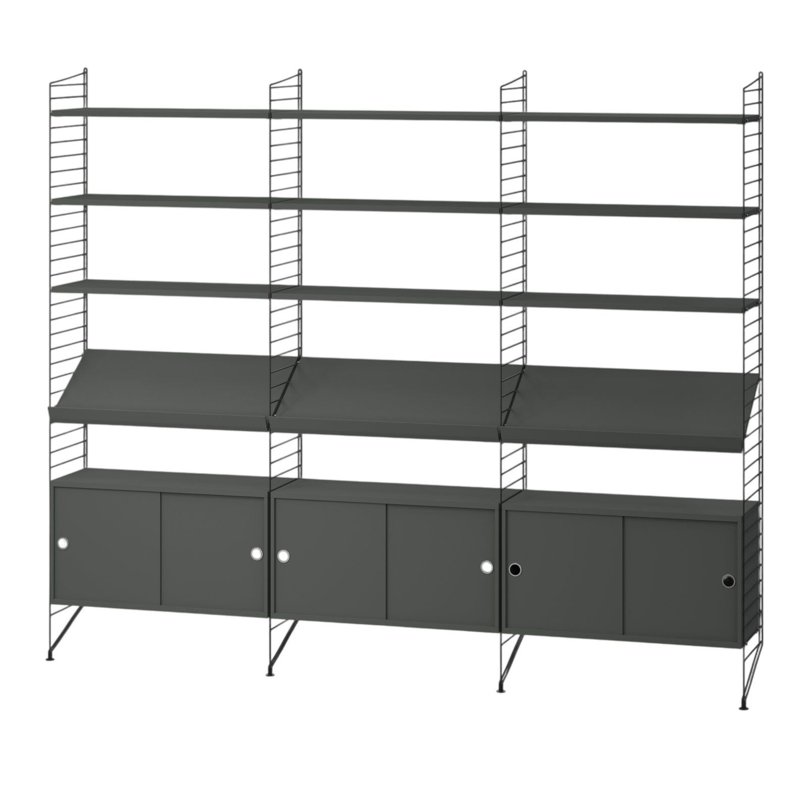 Секционный книжный шкаф из стали с порошковым покрытием String Furniture LIVING ROOM G ARCH-00113877 - Вид №18