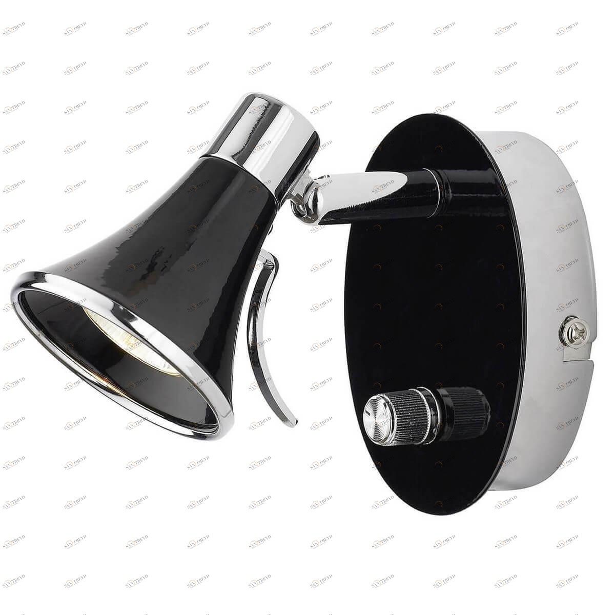 Спот настенный галогеновый черный Boston 81806 MARKSLOJD BOSTON BLACK 00-3924972 Черный 