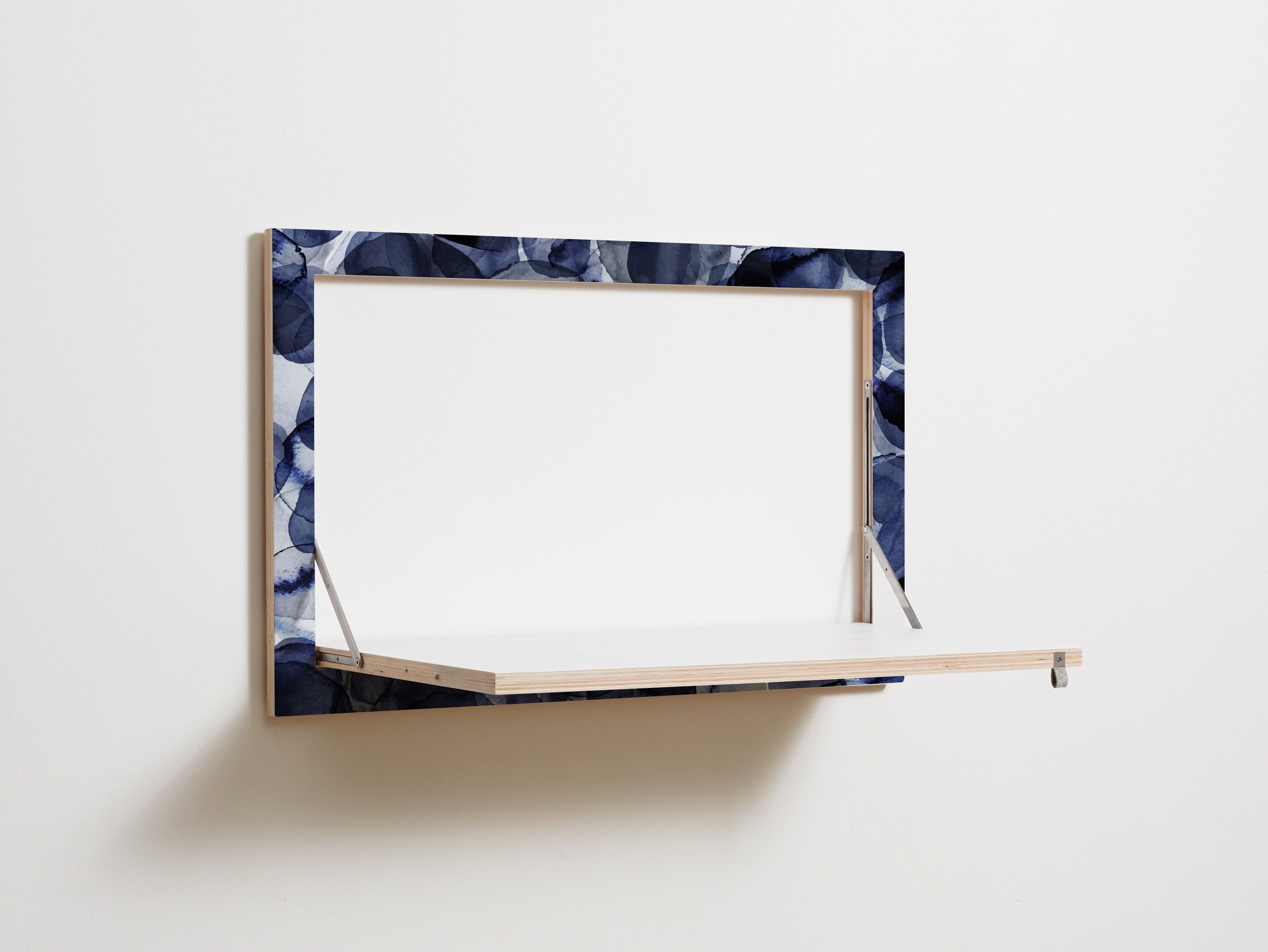 Фанерный стол для ПК с откидными дверцами AMBIVALENZ FLÄPPS SECRETARY - BUBBLES INDIGO ARCH-00126949 - Вид №3