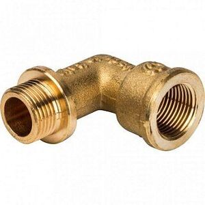 Угольник ВН с упором 3/8" латунь STOUT