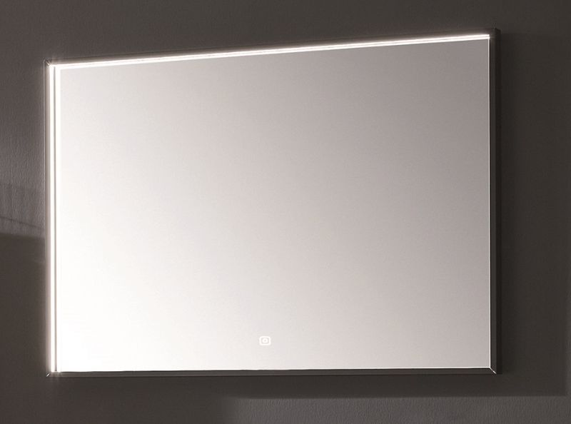 FSB459004 Puris Aspekt, зеркало с LED подсветкой и диммером 900 мм, цвет черный матовый 