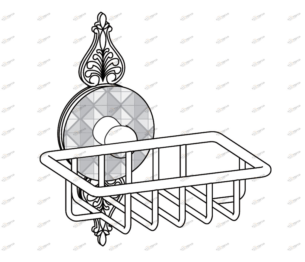 C45-519 C45-519 Подставка для душа настенная КРЫЛО ЛЕБЕДЯ Cristal & Bronze CYGNE AILÉ Cygne Aile