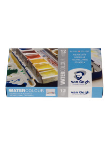 20838612 Краска акварель Набор акварельных красок Van Gogh 12цв кюветах металлический короб Royal Talens