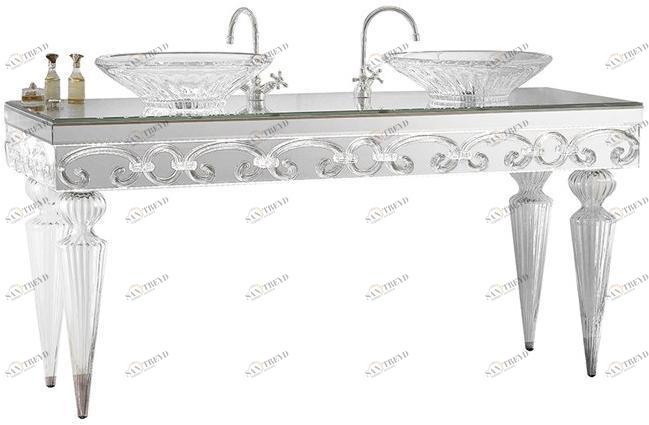 Тумба под умывальник из дерева и стекла Casanova Santreyd sun-id-1357557