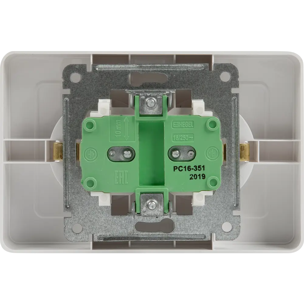Розетка двойная Hegel с заземлением цвет белый STLM-2093352 - Вид №3
