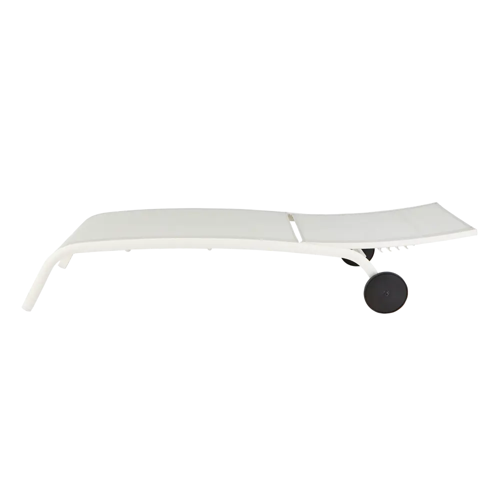 Шезлонг Naterial Lyra II 207x63x95 см алюминий/текстилен белый STLM-2136262 - Вид №2