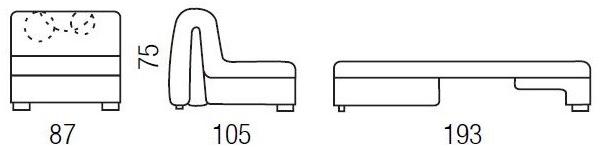 Milano Bedding Кресло-кровать со съемным чехлом из ткани sun-id-1426815 - Вид №1