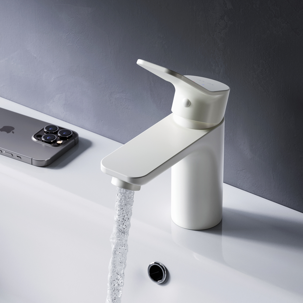 F85A02133 смеситель для умывальника белый шт. AM.PM X-Joy  - Вид №1